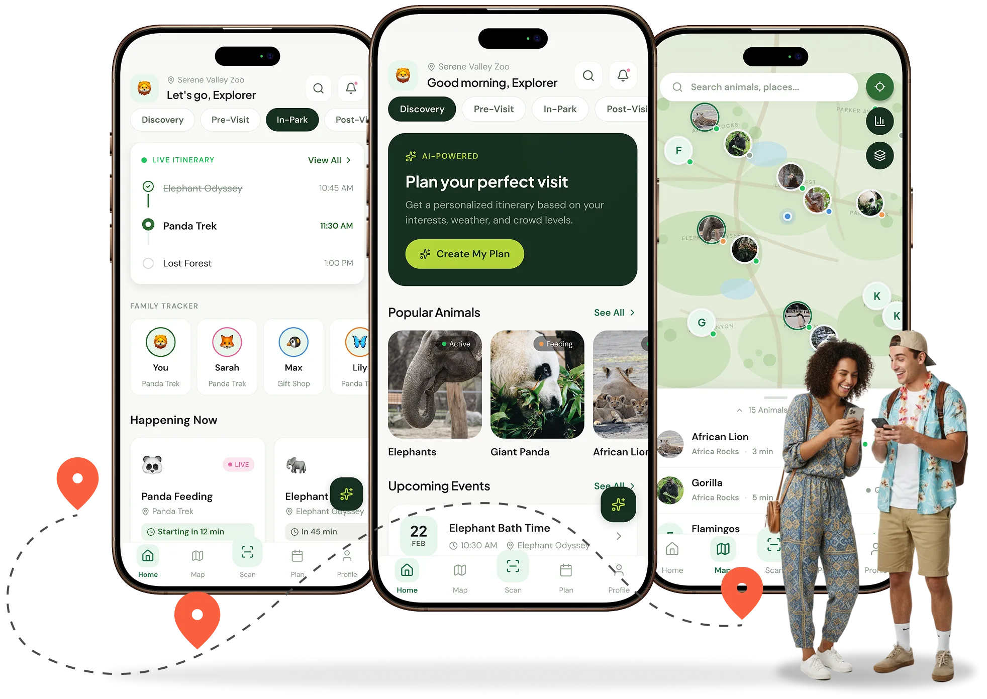 Antz Trails visitor app on mobile